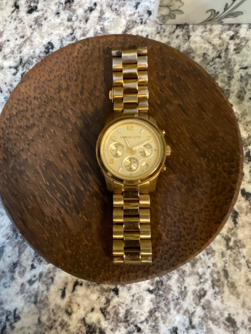 Michael Kors Gold Stainless Steel Bracelet Watch with Chronograph